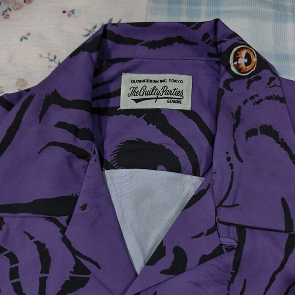Wacko Maria Purple Short-Sleeve Shirt - Picture 2 of 7